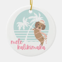 Kerstversiering Mele Kalikimaka Wiener Dog