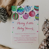 kerstversiering Merry Little Baby shower Kaart