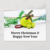 kerstversiering met bal en lint briefkaart (Voorkant)