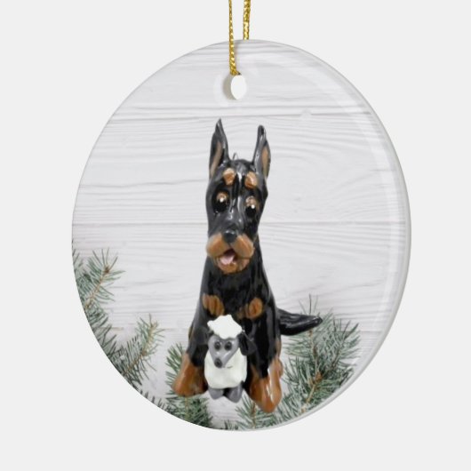 kerstversiering met Beauceron Dog Keramisch Ornament (Links)