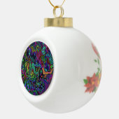 kerstversiering met brain Melt Snowflake Pewter Keramische Bal Ornament (Rechts)