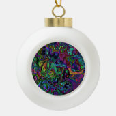 kerstversiering met brain Melt Snowflake Pewter Keramische Bal Ornament (Voorkant)