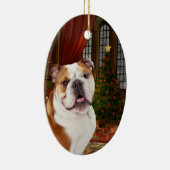 kerstversiering met Bulldog Keramisch Ornament (Rechts)