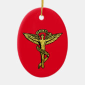 kerstversiering met chiropractisch medisch symbool keramisch ornament