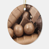 kerstversiering met chocolade keramisch ornament (Links)