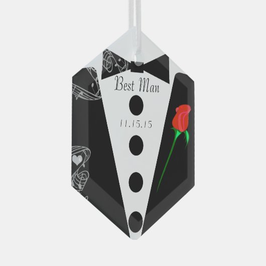 kerstversiering met de beste man glas ornament (Voorkant Rechts)