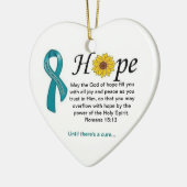 kerstversiering met de Ovarian Cancer Hope Keramisch Ornament (Links)