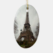 kerstversiering met Eiffeltoren Keramisch Ornament (Rechts)