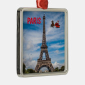 kerstversiering met Eiffeltoren Metalen Ornament (Rechts)