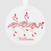 kerstversiering met Flamingo Ornament (achterkant)