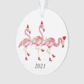kerstversiering met Flamingo Ornament (voorkant)