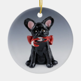 kerstversiering met Franse Bulldog Keramisch Ornament