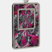 kerstversiering met gemengde signalen verzilverd kader ornament (Rechts)