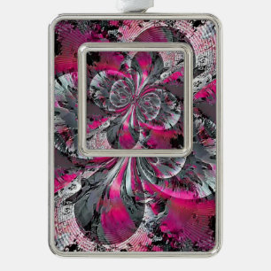 kerstversiering met gemengde signalen verzilverd kader ornament