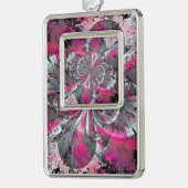 kerstversiering met gemengde signalen verzilverd kader ornament (Links)