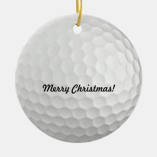 Kerstversiering met Golf-bal Keramisch Ornament (Voorkant)