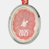 Kerstversiering met grapefruits Slice Metalen Ornament (Links)