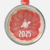 Kerstversiering met grapefruits Slice Metalen Ornament (Voorkant)