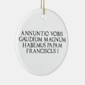 Kerstversiering met Habemus Papum Keramisch Ornament (Rechts)
