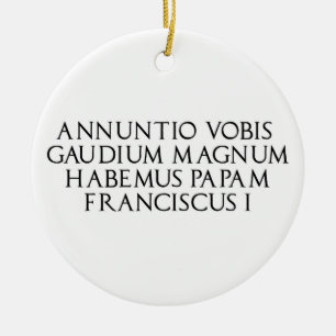 Kerstversiering met Habemus Papum Keramisch Ornament