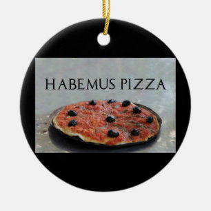 kerstversiering met Habemus Pizza Keramisch Ornament