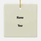 Kerstversiering met heuvelachtige of roodhals keramisch ornament (Achterkant)