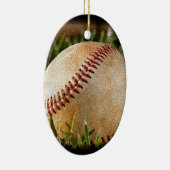 kerstversiering met honkbal keramisch ornament (Rechts)