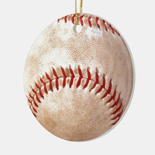 kerstversiering met honkbal keramisch ornament (Links)