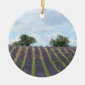 kerstversiering met lavendel keramisch ornament (Voorkant)