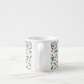 Kerstversiering met monogram herten hulst volks espresso kop (Achterkant)