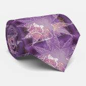 Kerstversiering met paarse kerstman stropdas (Opgerold)