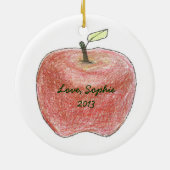 kerstversiering met persoonlijke kerstcadeautjes v keramisch ornament (Achterkant)