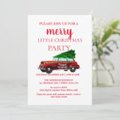  kerstversiering met Red Truck Kaart (Staand voorkant)