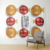 kerstversiering met rood kerstgoud wandkleed (In Situ (horizontaal))