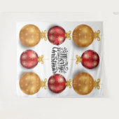 kerstversiering met rood kerstgoud wandkleed (Voorkant (horizontaal))