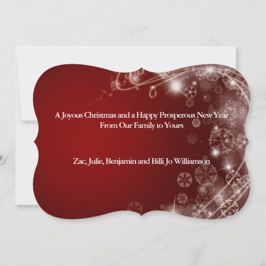 kerstversiering met sneeuwcirkels Fancy Feestdagenkaart (Achterkant)