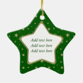 kerstversiering met Star-foto Keramisch Ornament (Achterkant)