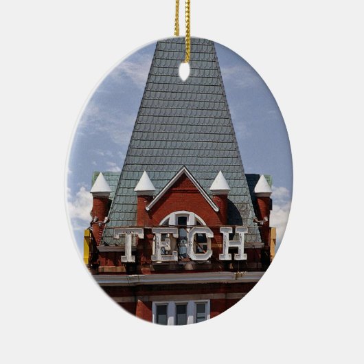 kerstversiering met tech Tower Keramisch Ornament (Rechts)