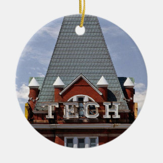 kerstversiering met tech Tower Keramisch Ornament