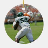 Kerstversiering met twee zonden Football Keramisch Ornament (Achterkant)