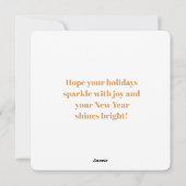 Kerstversiering met vogel- en goudlint feestdagenkaart (Achterkant)