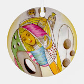 Kerstversiering Metalen Ornament (Achterkant)