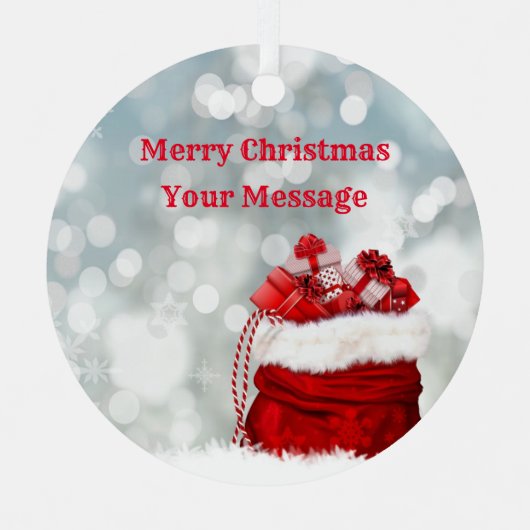 Kerstversiering Metalen Ornament (Voorkant)