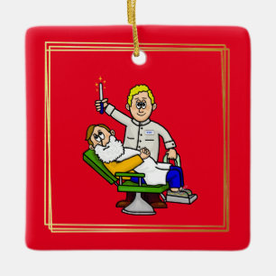 kerstversiering op Barber Day Keramisch Ornament