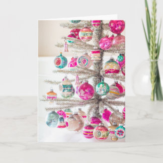 Kerstversiering op Kerstboom met Tinsel Kaart