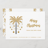 Kerstversiering op Palm Tree New Home Aankondiging (Voorkant / Achterkant)
