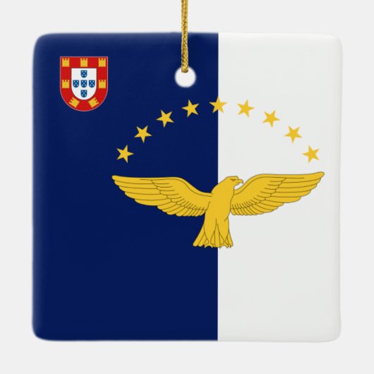 Kerstversiering op Pico Mountain Azoren Keramisch Ornament (Achterkant)