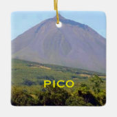 Kerstversiering op Pico Mountain Azoren Keramisch Ornament (Voorkant)