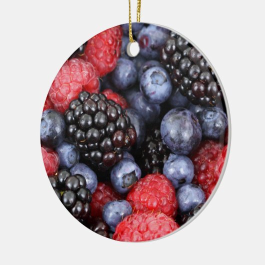 Kerstversiering op zomerkerst keramisch ornament (Links)