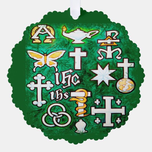 kerstversiering ornament kaart (Voorkant)